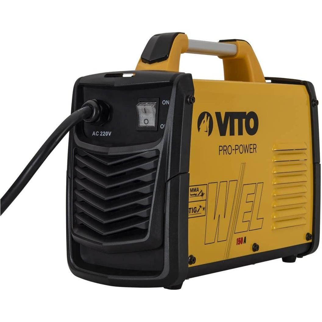 VITO Multischweißgerät LCD-Display Kombischweißgerät IGBT Schweißgerät 20-150A MMA/TIG/WIG - Aluminium Schweißen - Schweißgerät Elektrode - Inverter Schweissgerät - Elektroden Inverter - VII150A - Tools.de TP Profishop GmbH