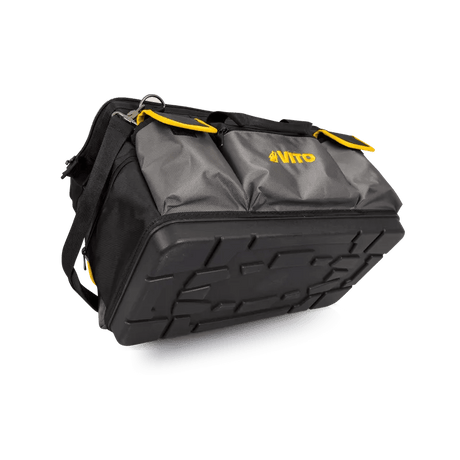 VITO robuste Werkzeugtasche mit festem Boden – 8 Außentaschen, 17 Unterteilungen/Taschen - 25kg max. Belastung - wasserfester Boden - VISTFR - Tools.de TP Profishop GmbH