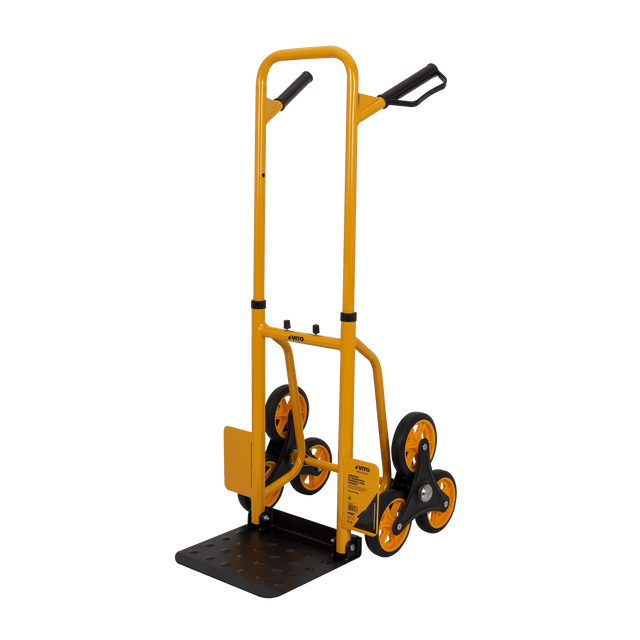 VITO Sackkarre Treppensteiger klappbar | 150kg Tragkraft | Handkarre zum klappen - Transportkarre | klappbar | Treppensteiger | robuste Sackkarre | Stapelkarre mit Vollgummireifen VICTDE150 - Tools.de TP Profishop GmbH
