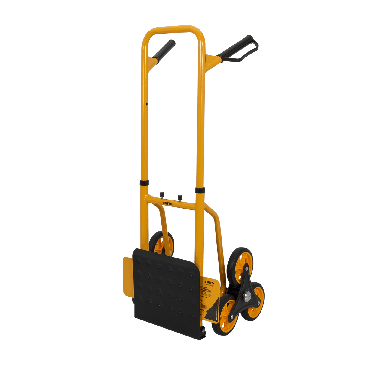 VITO Sackkarre Treppensteiger klappbar | 150kg Tragkraft | Handkarre zum klappen - Transportkarre | klappbar | Treppensteiger | robuste Sackkarre | Stapelkarre mit Vollgummireifen VICTDE150 - Tools.de TP Profishop GmbH