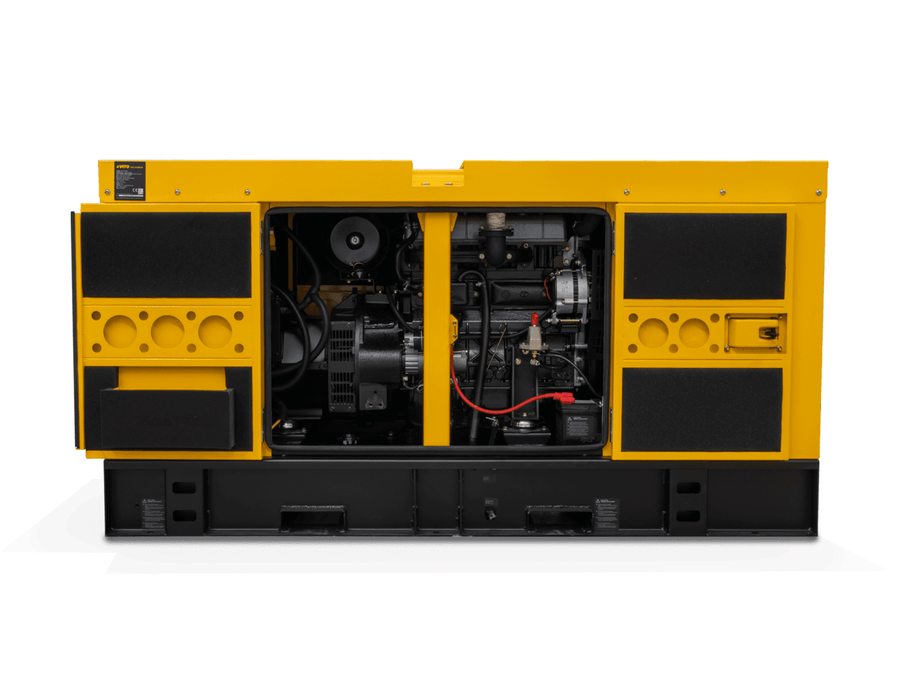 VITO Silent 30kVA - 54dB LpA Diesel / Heizöl HEL** AVR Generator 26kw max. ATS automatisches Netzausfall-Start 400v 4-Zyl 1500 U/min Wasserkühlung (30kVA 400v) - VIGD30ST - Tools.de TP Profishop GmbH