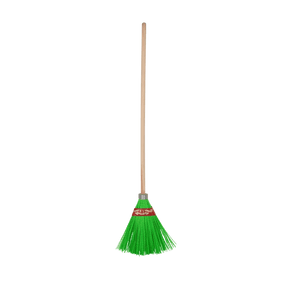 VITO Traditioneller Gartenbesen mit Stiel, Besen mit Holzstiel, Outdoor Besen, mit Mypren-PP-Borsten, Gesamtlänge 1510 mm, grün - Garden - VIVJT - Tools.de TP Profishop GmbH