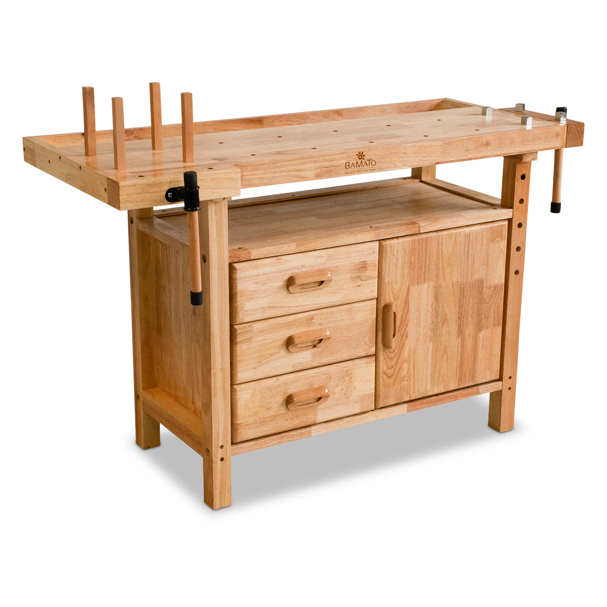 BAMATO WORK-1380 Massivholz-Werkbank