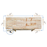 BAMATO WORK-1640 Massivholz-Werkbank