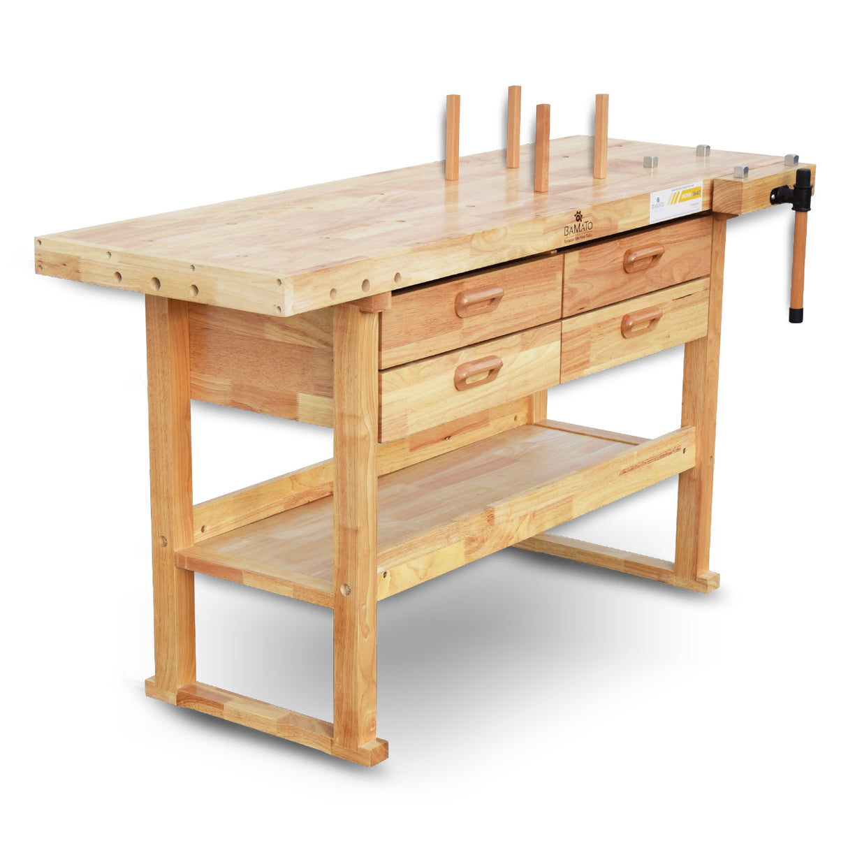 BAMATO WORK-1640 Massivholz-Werkbank