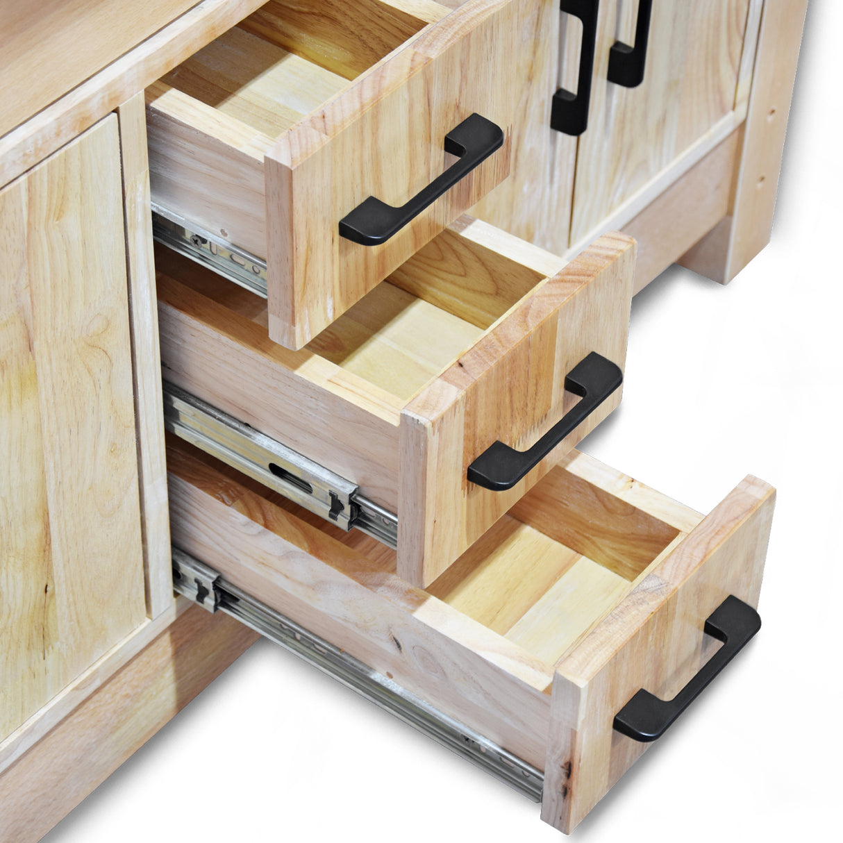 BAMATO WORK-1945 Werkbank mit Einbauschrank aus Massivholz