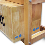 BAMATO WORK-1945 Werkbank mit Einbauschrank aus Massivholz