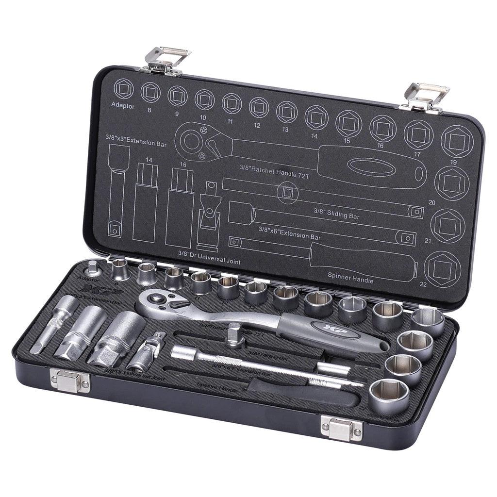 XPTools Steckschlüsselsatz 3/8" 24 Stück - XP38S24 - Tools.de TP Profishop GmbH