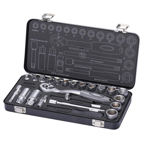 XPTools Steckschlüsselsatz 3/8" 24 Stück - XP38S24 - Tools.de TP Profishop GmbH