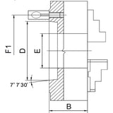 BERNARDO 3-Backenfutter aus Stahl – Modell Präzisions-3-Backenfutter PO3-200/D5