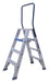 ASC Doppel Stehleiter - 4 Stufen - Robuste, beidseitig begehbare Profiqualität - NEN 2484 / EN 131 konform - ADT4 - Tools.de TP Profishop GmbH