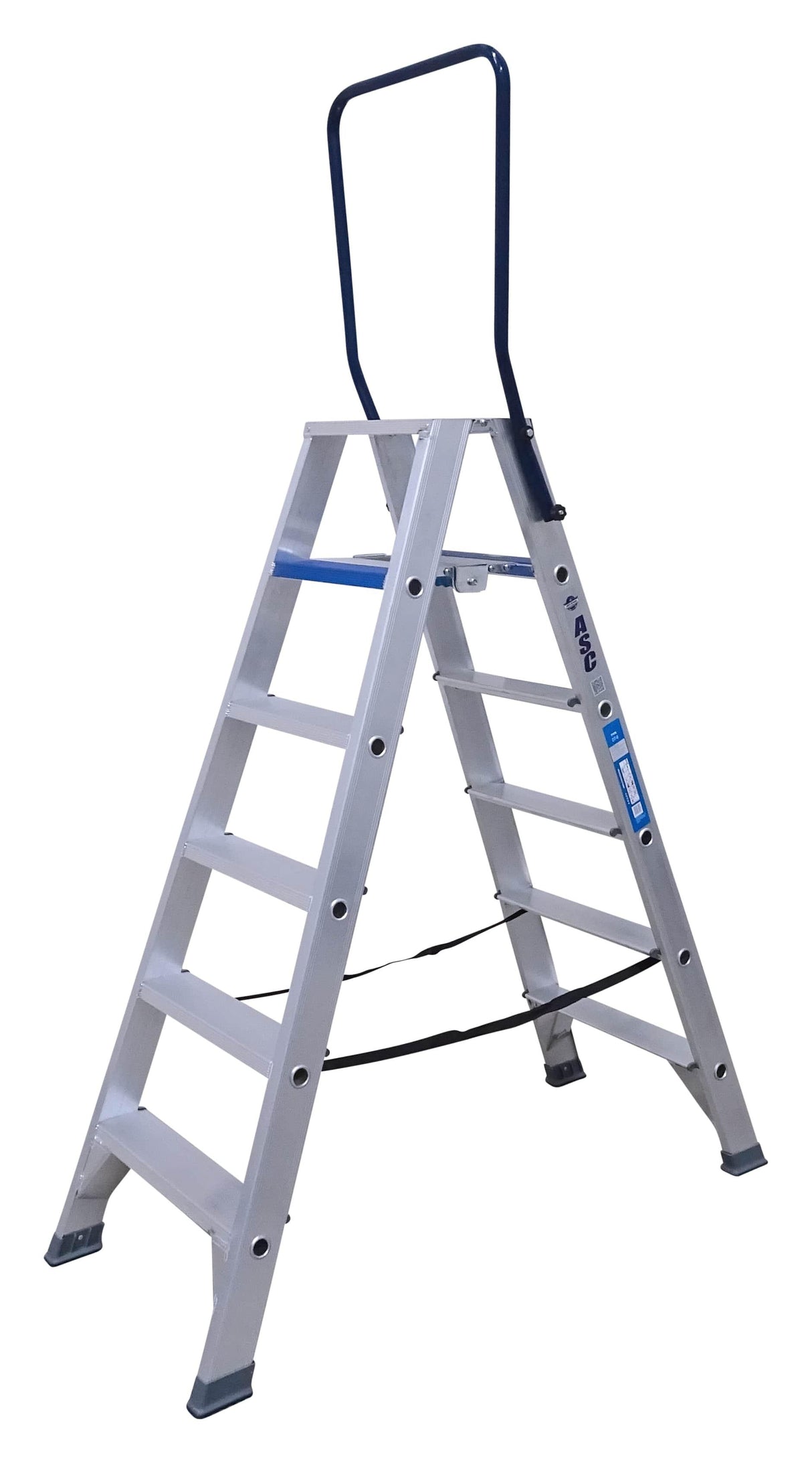 ASC Doppel Stehleiter - 6 Stufen - Robuste, beidseitig begehbare Profiqualität - NEN 2484 / EN 131 konform - ADT6 - Tools.de TP Profishop GmbH