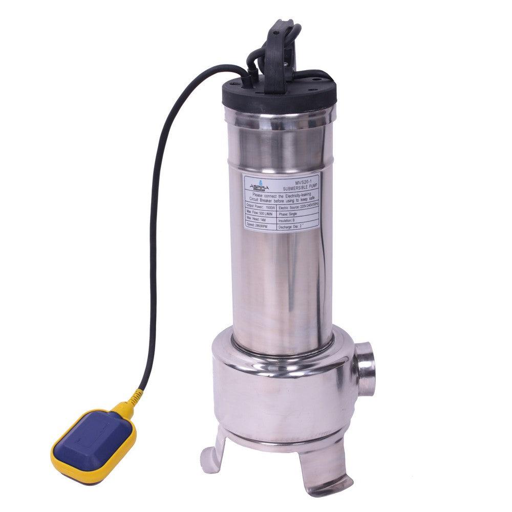 ASPIRA Tauchpumpe aus Edelstahl mit Schwimmerschalter 1,5kW 230V - ideal für den Dauereinsatz - MVS20F - Tools.de TP Profishop GmbH