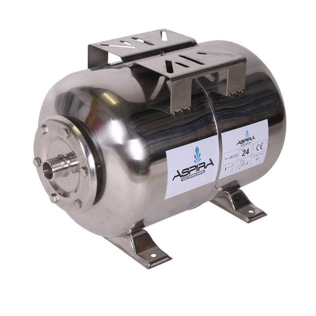 ASPIRA Zylindrischer Tank 24 Liter - Edelstahl - mit 1'' Anschluss - HF24R - Tools.de TP Profishop GmbH