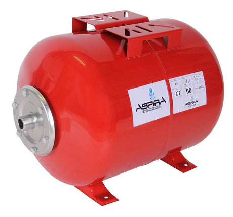 ASPIRA Zylindrischer Tank 50 Liter - waagerecht mit 1'' Anschluss - HF50L - Tools.de TP Profishop GmbH