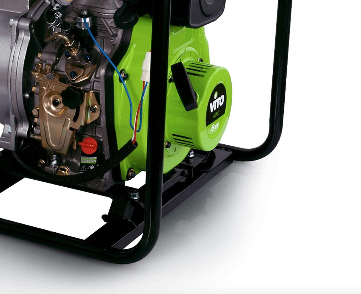Diesel 3" Wasserpumpe mit E-Starter 5PS starke Teichpumpe Schmutzwasserpumpe 52000 Liter/Std - Tools.de TP Profishop GmbH