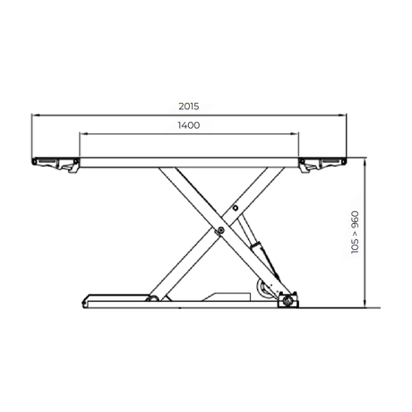 Falco Sollevatori mobile Hebebühne 3500kg 230V, 2 getrennte Ölkreisläufe Midrise Scherenhebebühne TwinX VL35B230M - Tools.de TP Profishop GmbH