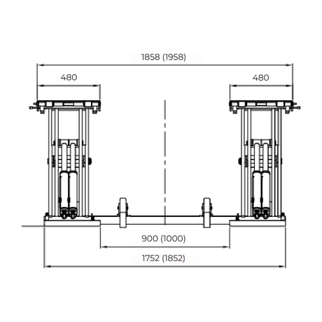 Falco Sollevatori mobile Hebebühne 3500kg 230V, 2 getrennte Ölkreisläufe Midrise Scherenhebebühne TwinX VL35B230M - Tools.de TP Profishop GmbH