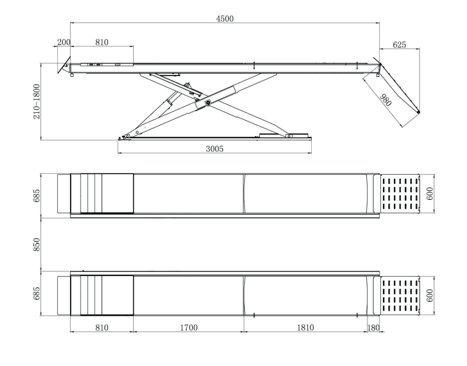 Falco Sollevatori Vollautomatische Scherenhebebühne Hebebühne 4000kg 400V - VL9240AL - Tools.de TP Profishop GmbH
