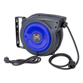Fluxon Kabeltrommel Automatik 230V 15m 3x2,5mm² Kabelaufroller, Verlängerungskabel Kabelroller - Automatisch Einziehbare Kabeltrommel - CR15V230 - Tools.de TP Profishop GmbH