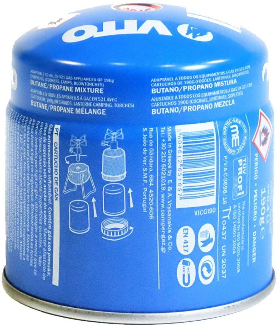 Gaslampe + 4 Gaskartuschen, 190 g, Laterne für Camping - Tools.de TP Profishop GmbH