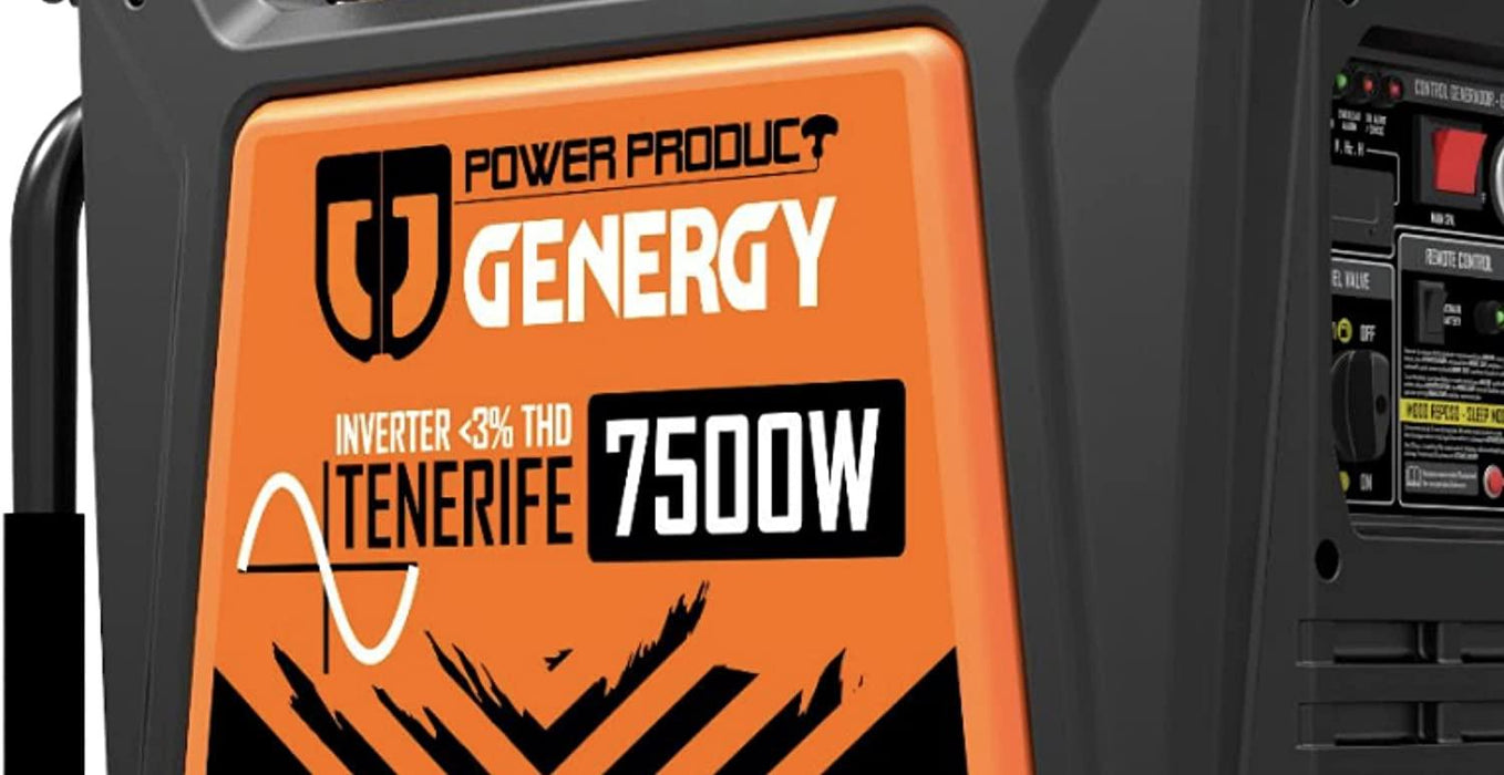 GENERGY Profi 7500W Inverter Benzin Generator - ECO, Fernsteuerung, Leiser Betrieb - Tenerife - Tools.de TP Profishop GmbH