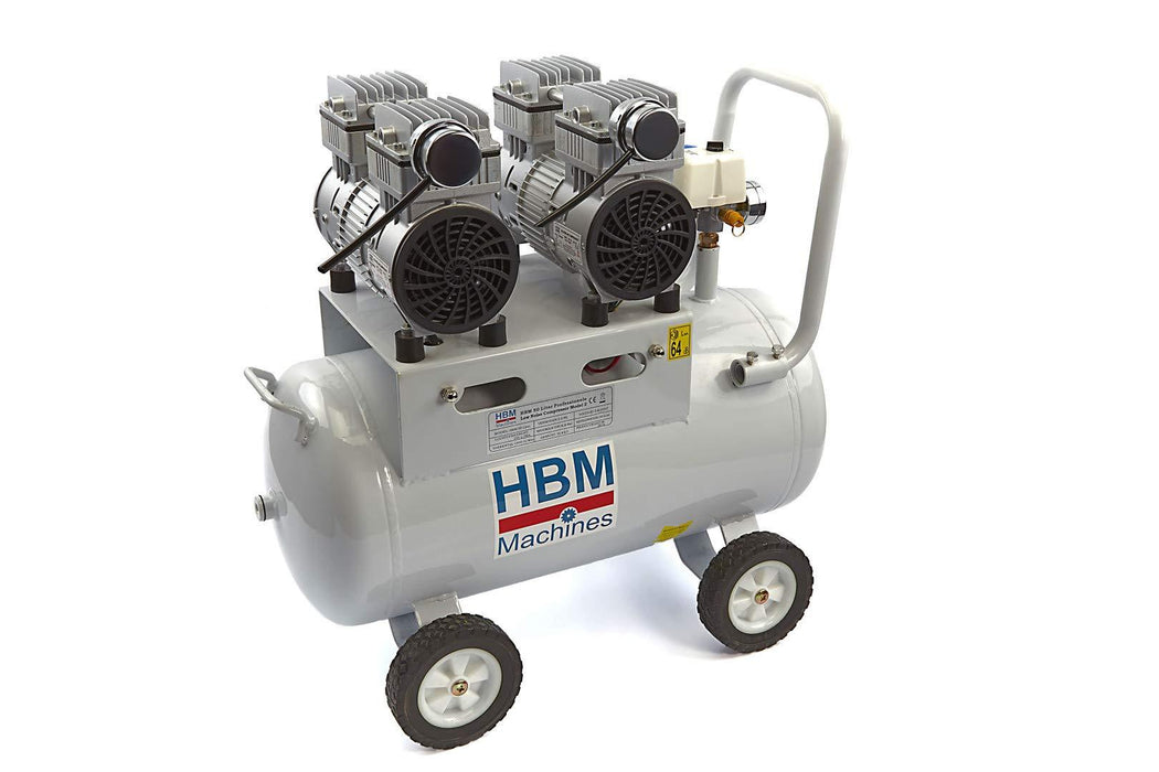 HBM 1500W 2 PS Silent ölfreier Kompressor 50 Liter - Leise Kompressoren, Flüsterkompressor - 6290 - Tools.de TP Profishop GmbH