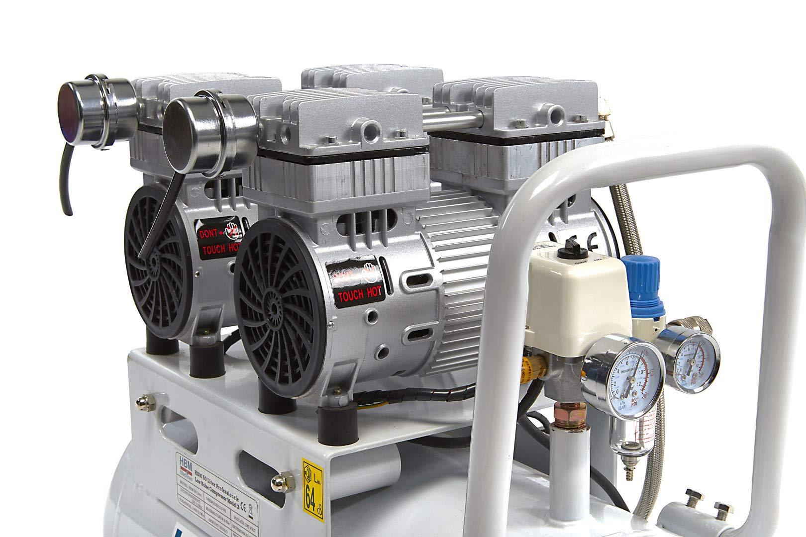 TM 50 Liter professioneller geräuscharmer Kompressor 1,5 PS 230 V
