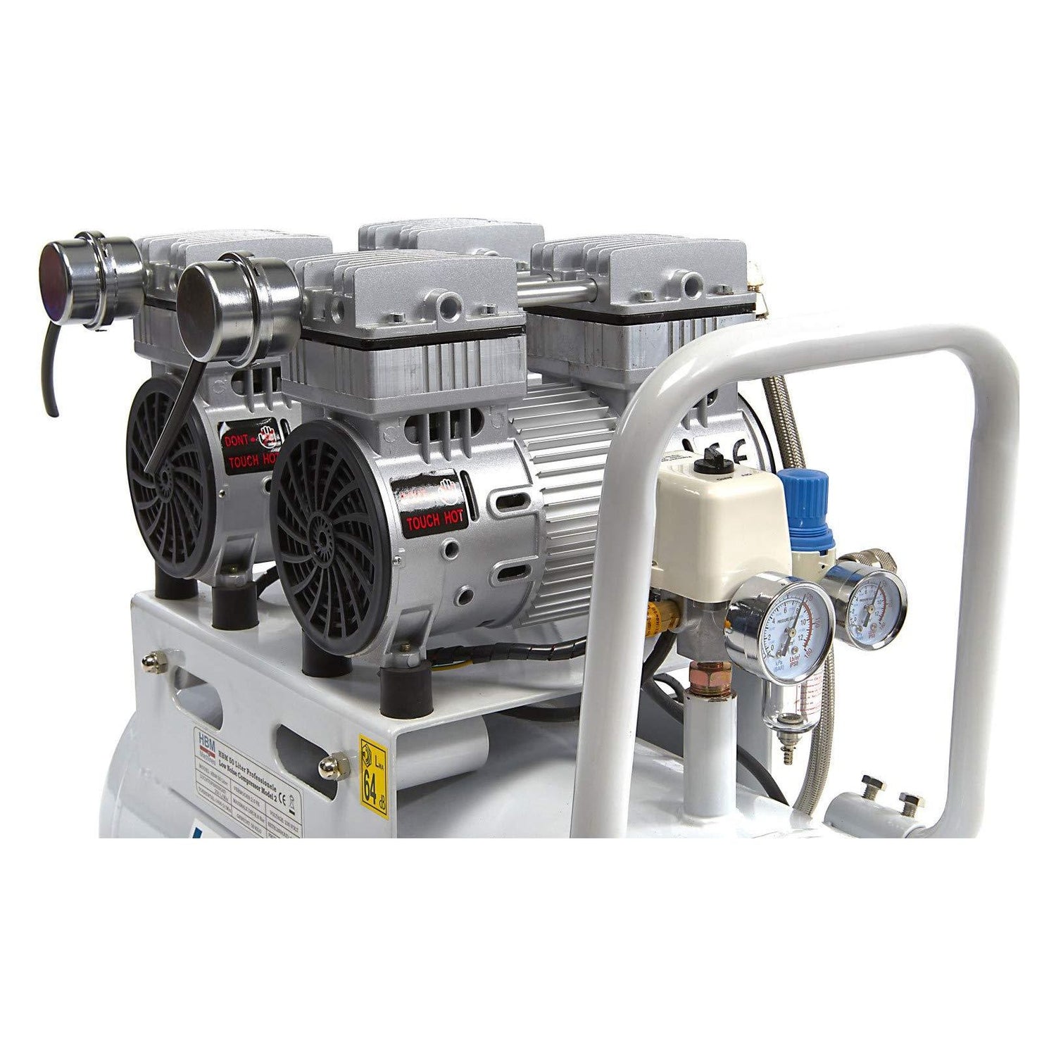 HBM 1500W 2 PS Silent ölfreier Kompressor 50 Liter - Leise Kompressoren, Flüsterkompressor - 6290 - Tools.de TP Profishop GmbH