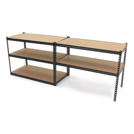 HBM 2-teiliges Extra-Breites Fachbodenregal/Garagenregal – 5 Ebenen, 300 kg Gesamttragkraft, 10 mm MDF-Platten - 9828 - Tools.de TP Profishop GmbH