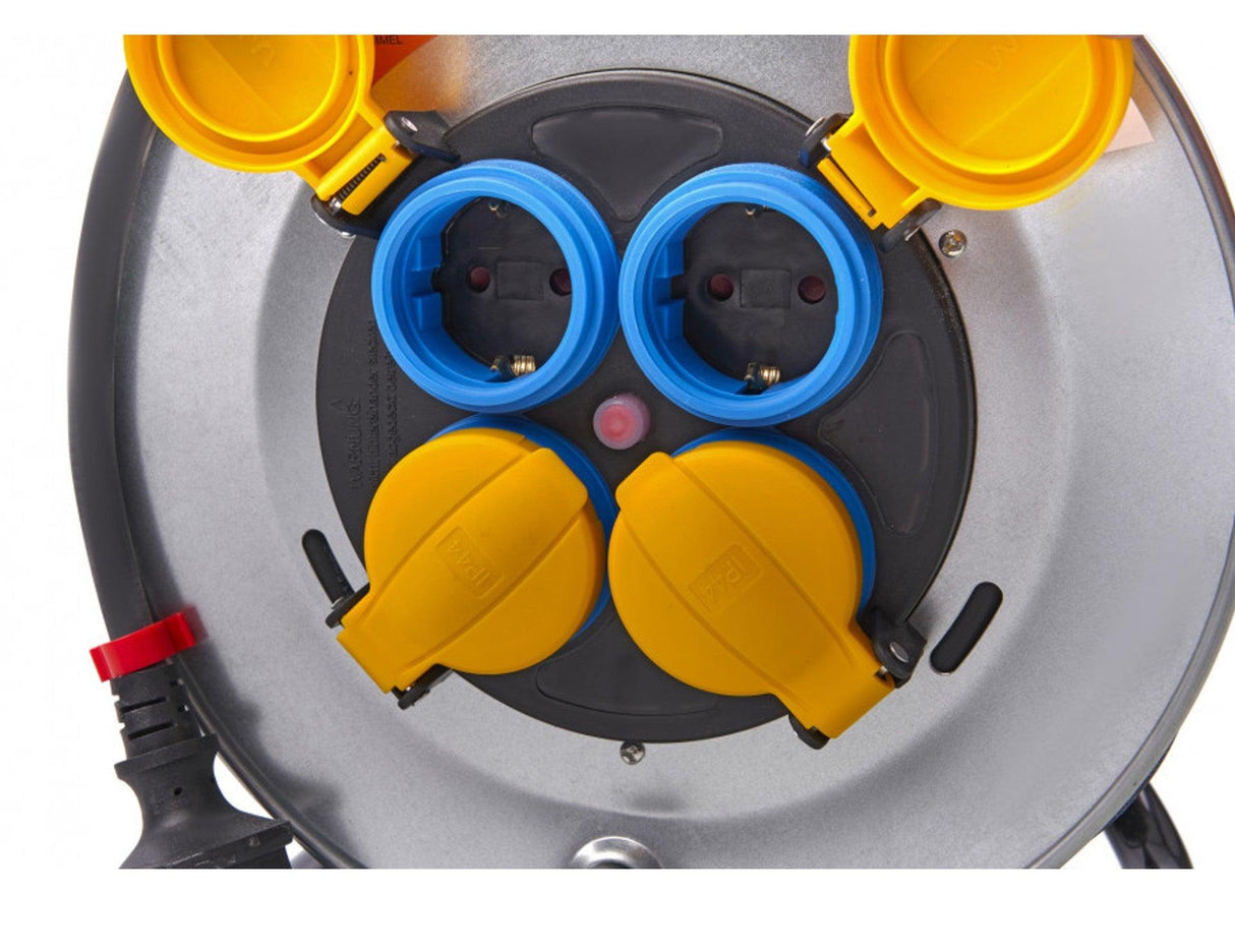 HBM 50 Meter spritzwassergeschützte IP44 Kabeltrommel, Kabeltrommel 3 x 1,5 mm - Tools.de TP Profishop GmbH