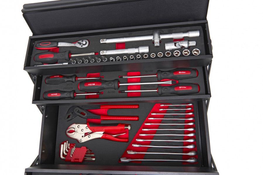 HBM Professional 85 Werkzeugkoffer inkl. Schaumstoffeinlagen - Kompakt und Komplett für Heimwerker und Profis - Tools.de TP Profishop GmbH