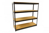 HBM Professionelles Werkstattregal - 4 Ebenen, 400 kg Gesamttragkraft, Schraubenlose Montage, 180 x 60 x 180 cm - Tools.de TP Profishop GmbH