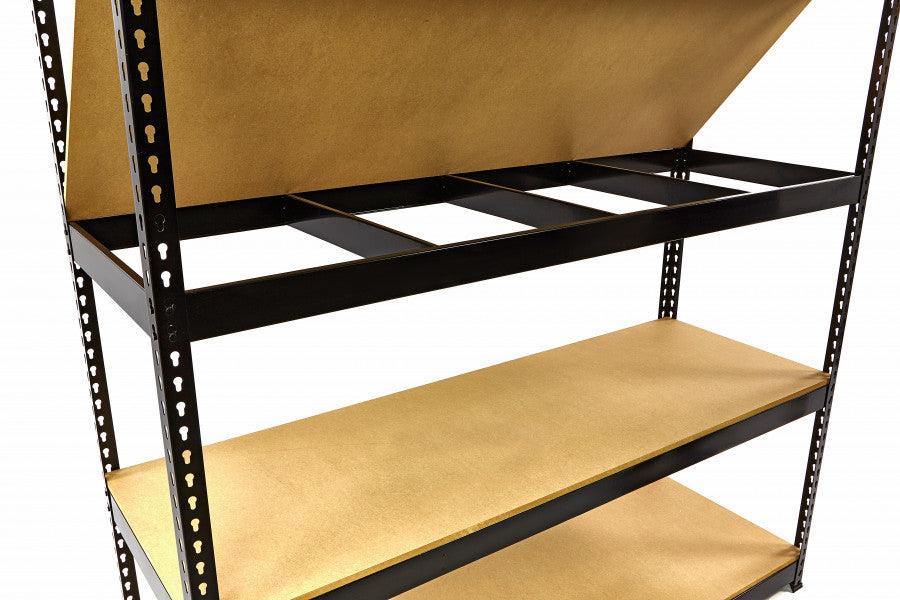 HBM Professionelles Werkstattregal - 4 Ebenen, 400 kg Gesamttragkraft, Schraubenlose Montage, 180 x 60 x 180 cm - Tools.de TP Profishop GmbH