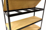 HBM Professionelles Werkstattregal - 4 Ebenen, 400 kg Gesamttragkraft, Schraubenlose Montage, 180 x 60 x 180 cm - Tools.de TP Profishop GmbH