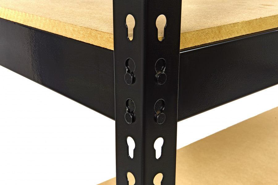 HBM Professionelles Werkstattregal - 4 Ebenen, 400 kg Gesamttragkraft, Schraubenlose Montage, 180 x 60 x 180 cm - Tools.de TP Profishop GmbH