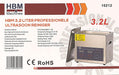 HBM Profi Digital Edelstahl Ultraschallreinigungsgerät 3,2 L - Ultraschallreiniger - 10212 - Tools.de TP Profishop GmbH