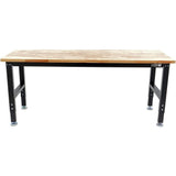 Höhenverstellbare Werkbank mit Massivholz-Arbeitsplatte 182x 60 cm Höhenverstellung von 53,5 bis 98,5 cm - Tools.de TP Profishop GmbH