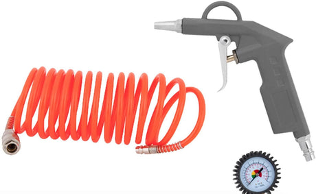 iTools 3-teiliges Druckluftpistolen-Set mit Druckanzeige und Reifenfüller - inklusive Schlauch für Kompressor - ITKITCO3 - Tools.de TP Profishop GmbH