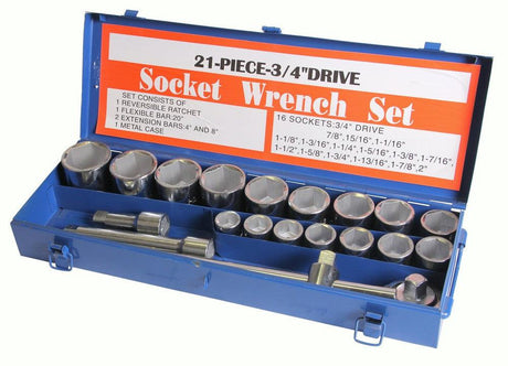 JMC Steckschlüssel Satz 21 Stück SAE SW21I - Tools.de TP Profishop GmbH
