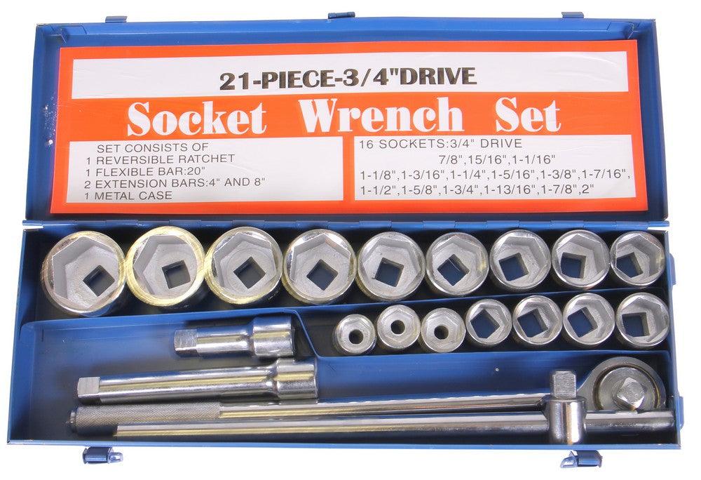 JMC Steckschlüssel Satz 21 Stück SAE SW21I - Tools.de TP Profishop GmbH