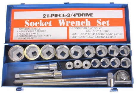 JMC Steckschlüssel Satz 21 Stück SAE SW21I - Tools.de TP Profishop GmbH