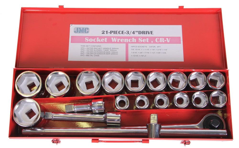 JMC Steckschlüssel Satz 21 Stück SAE SW21IN - Tools.de TP Profishop GmbH