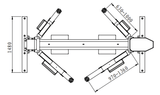 KROFtools 2-Säulen-Hebebühne Spindel 3,2 t - 400 V Typ-H 1 Motor - 3200kg - Hebebühne Modell 9845 - Tools.de TP Profishop GmbH