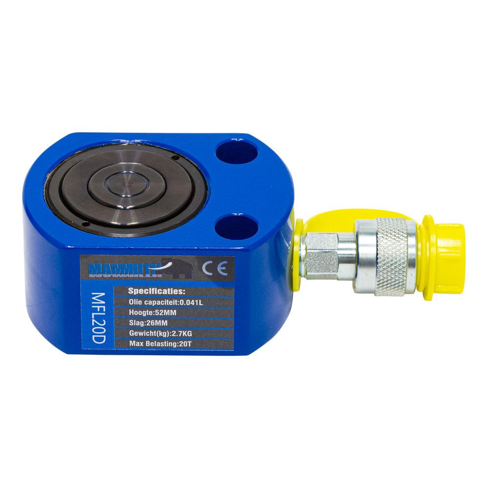 MAMMUTH Kurzhubzylinder 20t Hydraulikzylinder Doppelzylinder 20 Tonnen Hub 26mm Zylinder MFL20D - Tools.de TP Profishop GmbH