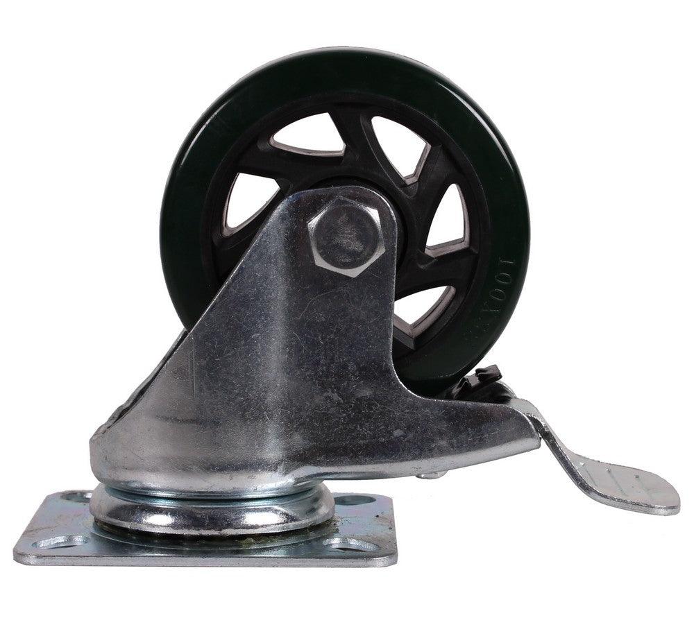MAMMUTH Lenkrolle mit Bremse 160kg 100 x 40mm PU Ersatzrad Ersatzrolle Rolle W100PSDB - Tools.de TP Profishop GmbH