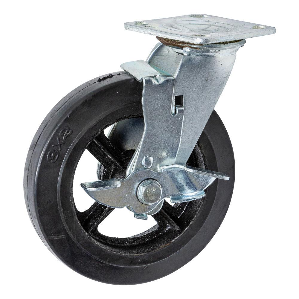 MAMMUTH Lenkrolle mit Bremse 270kg 200 x 50mm Gummi Ersatzrad Ersatzrolle Rolle WH200RSB - Tools.de TP Profishop GmbH