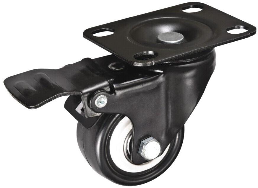 MAMMUTH Lenkrolle mit Bremse 30kg 40 x 20mm PU Ersatzrad Ersatzrolle Rolle Rad W040PSDB - Tools.de TP Profishop GmbH