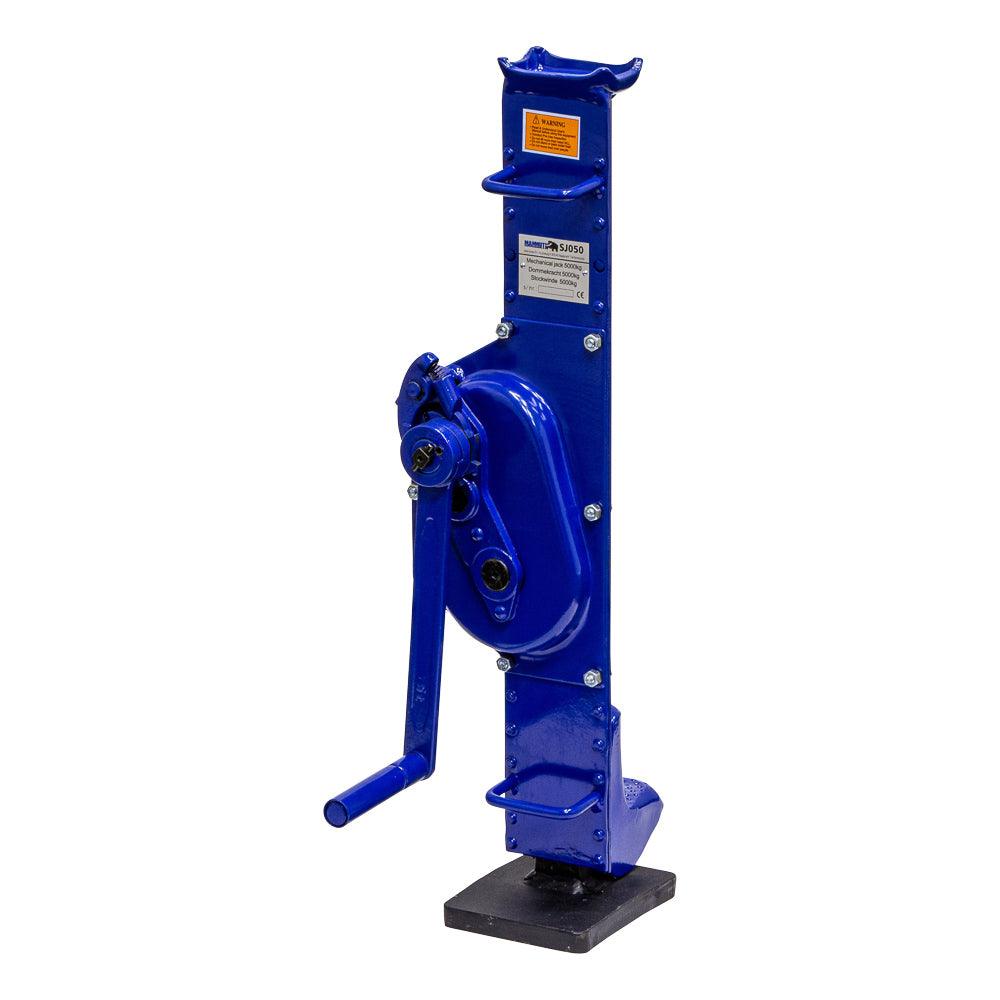 MAMMUTH Stockwinde 5000kg Fußwinde, Kurbelwinde Stahlwinde 5t Stockwinde mit Ratschen-Kurbel Fußhöhe 30 mm SJ050 - Tools.de TP Profishop GmbH