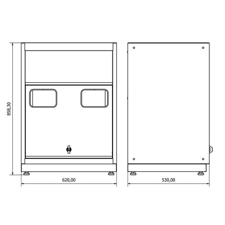 TOOLBOX4YOU Unterschrank für Rollen Expert BG62CR - Vormontiert, Freistehend, 1,2mm dickes Blech - Tools.de TP Profishop GmbH